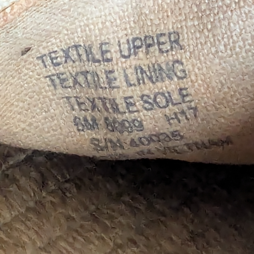 Tory Burch Beige Canvas Espadrille Flats with Logo - Picture 8 of 13